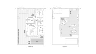 Villa floor plan, 3 bedrooms in Residencial Breathe III No. 5