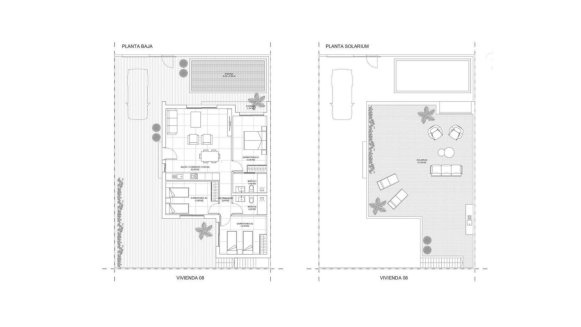 Villa floor plan, 3 bedrooms in Residencial Breathe III No. 6 (2D)